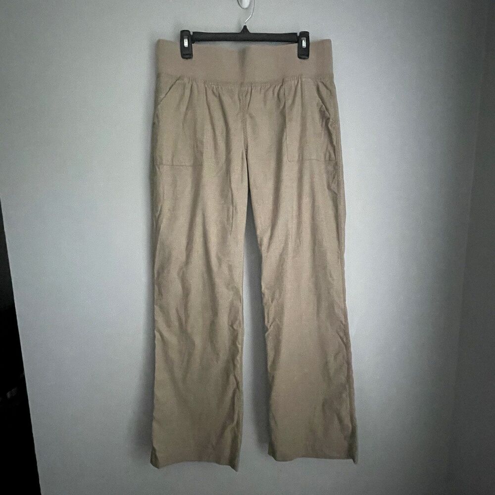 PrAna Mantra Hemp Cotton Pants Wide Leg Women's Size L Lightweight Outdoor
